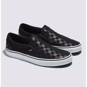 Vans Black Checkered Slip-On Shoes